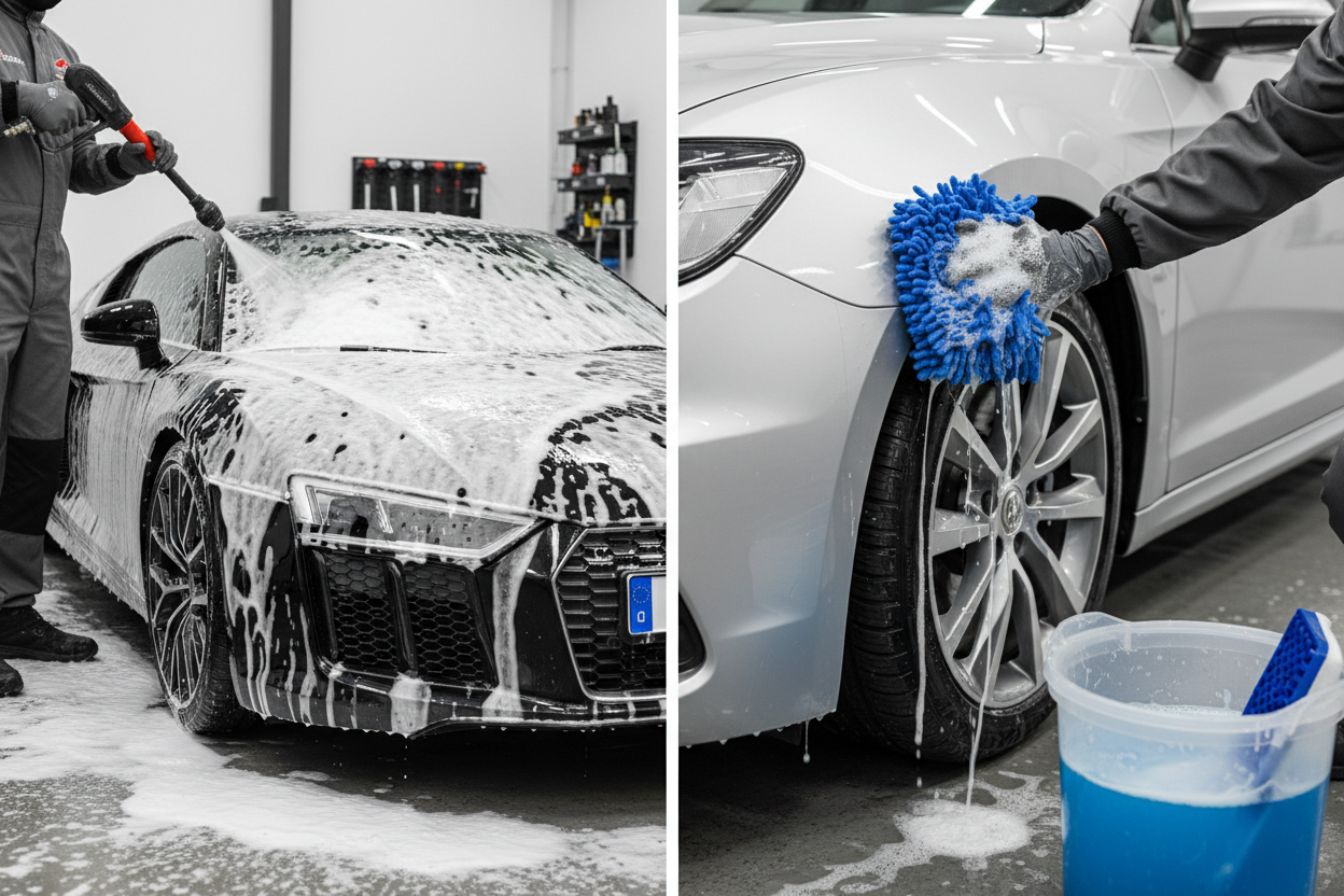 Snow Foam vs. Autoshampoo: De Complete Gids voor Krasvrij Wassen